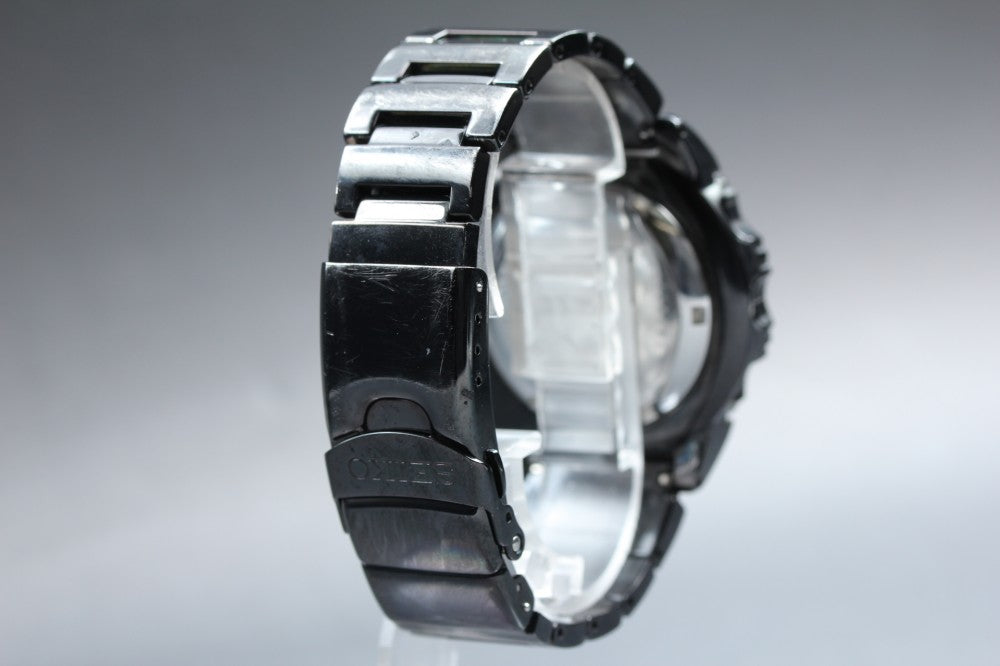 Near MINT SEIKO Night Monster SZEN002/7S26-03G0 Black Auto 41.4mm Men's Watch