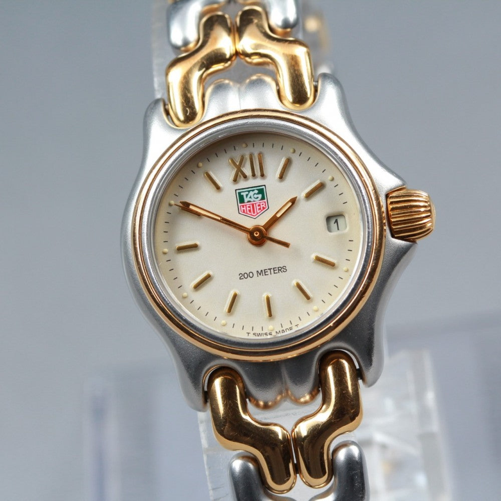 Near MINT TAG Heuer S/el S05.008M Beige Quartz 21.6mm Ladies Watch