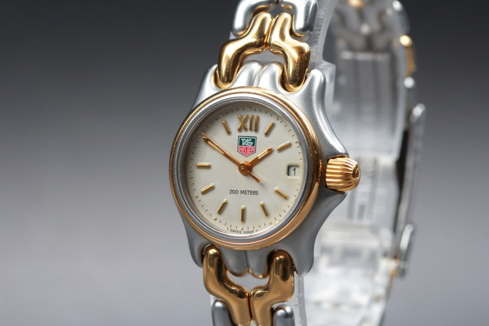 Near MINT TAG Heuer S/el S05.008M Beige Quartz 21.6mm Ladies Watch