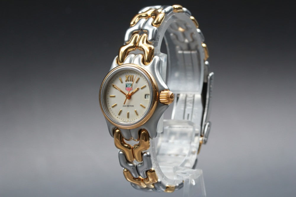Near MINT TAG Heuer S/el S05.008M Beige Quartz 21.6mm Ladies Watch