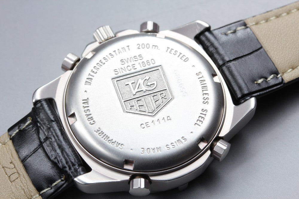 Near MINT TAG Heuer Professional 2000 CE1114 Black Quartz 38.2mm Men's Watch