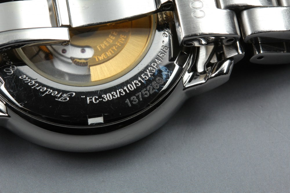 Near MINT FREDERIQUE CONSTANT FC-303/310X3P5/6 Black Auto 38.2mm Men's Watch