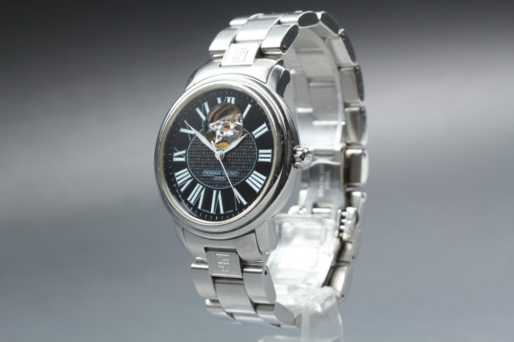 Near MINT FREDERIQUE CONSTANT FC-303/310X3P5/6 Black Auto 38.2mm Men's Watch