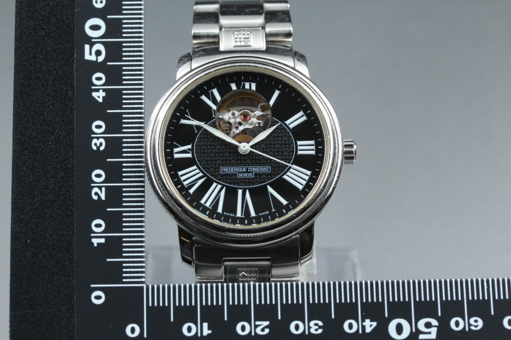 Near MINT FREDERIQUE CONSTANT FC-303/310X3P5/6 Black Auto 38.2mm Men's Watch