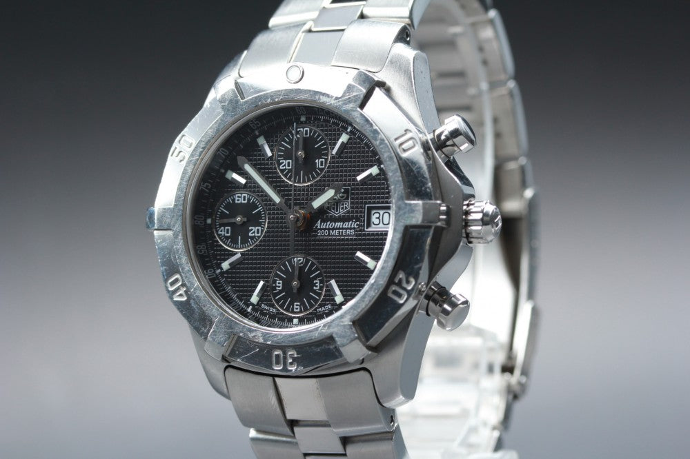 TAG Heuer Exclusive 2000 CN2111-0 Black Auto 37.3mm Men's Watch