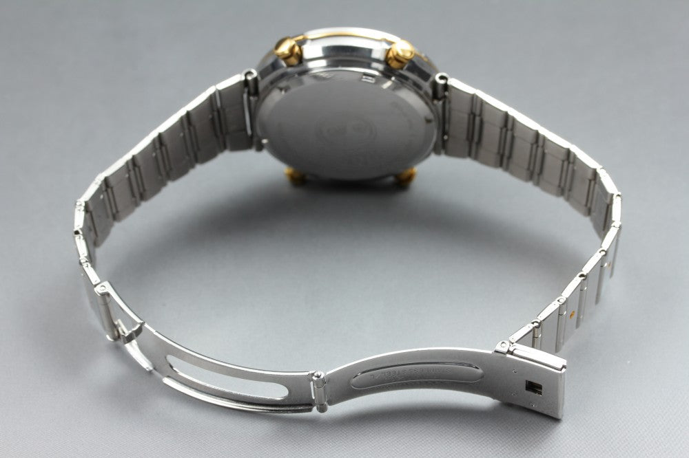Near MINT SEIKO Chronograph 7A48-7010 Gold Quartz 39.4mm Men's Watch 1983
