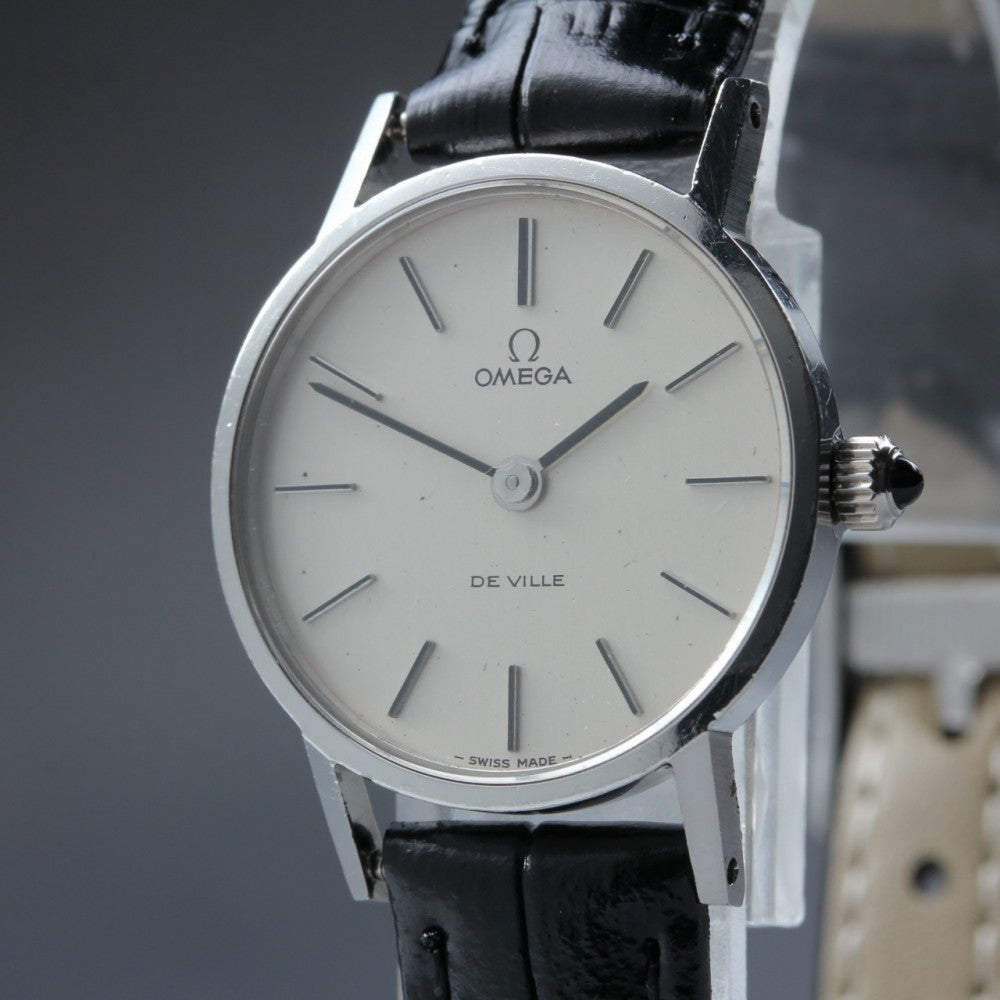 Near MINT OMEGA De Ville 511.0392 Cal.625 Silver Manual 24mm Ladies Watch 1977