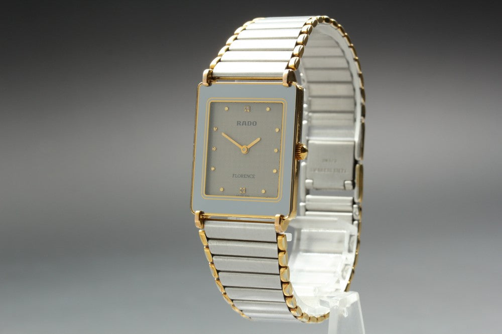 Near MINT RADO Florence 204.3630.2 Silver Quartz 25mm Men's Watch