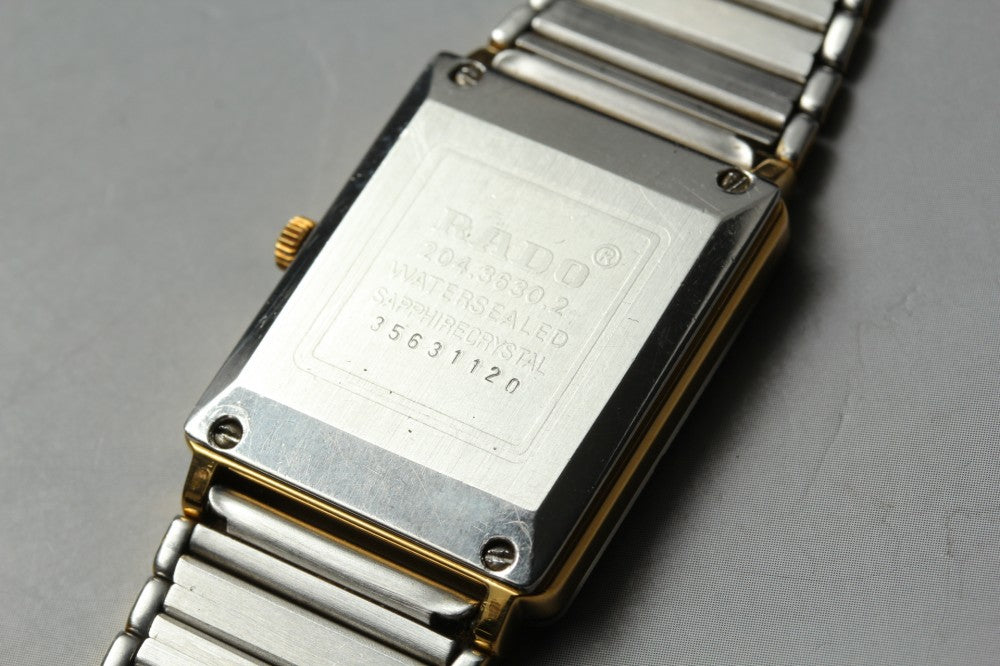 Near MINT RADO Florence 204.3630.2 Silver Quartz 25mm Men's Watch