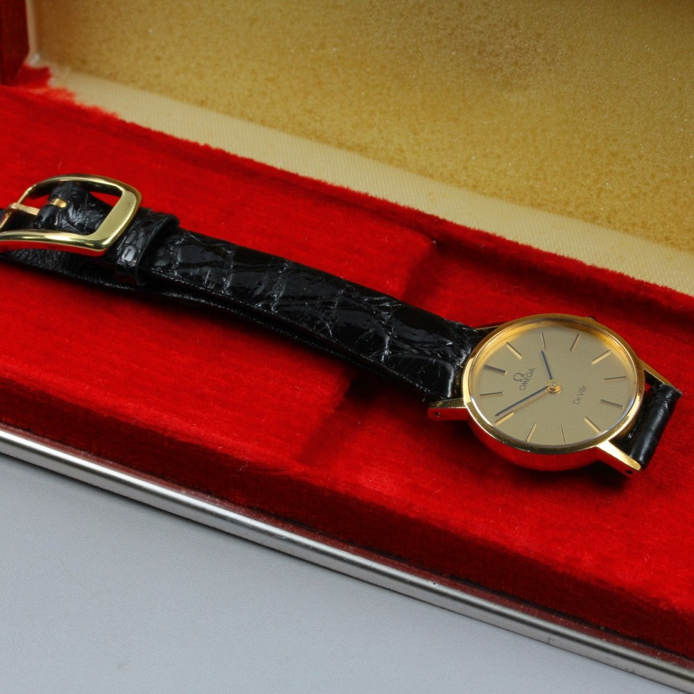 Near MINT OMEGA De Ville 511.0392 Cal.625 Gold Manual 24mm Ladies Watch