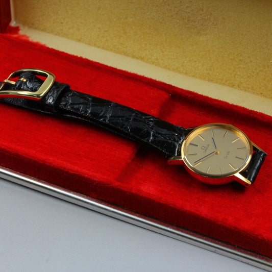 Near MINT OMEGA De Ville 511.0392 Cal.625 Gold Manual 24mm Ladies Watch