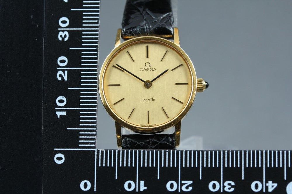 Near MINT OMEGA De Ville 511.0392 Cal.625 Gold Manual 24mm Ladies Watch