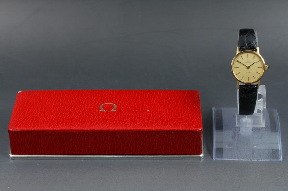 Near MINT OMEGA De Ville 511.0392 Cal.625 Gold Manual 24mm Ladies Watch