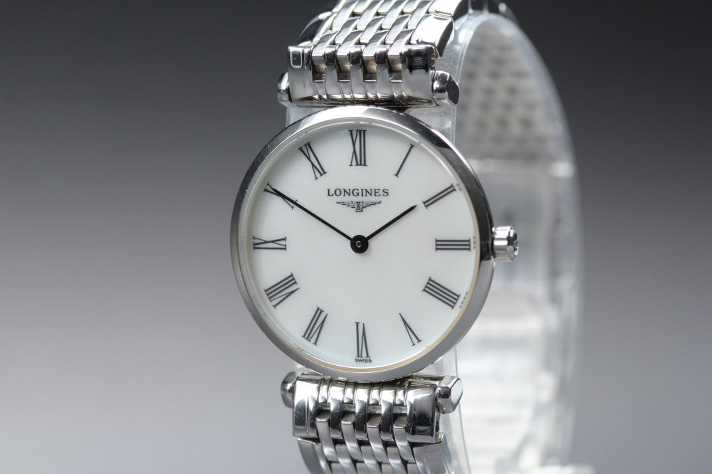 Near MINT LONGINES Grand Classic L4.209.4 White Quartz 23.7mm Ladies Watch