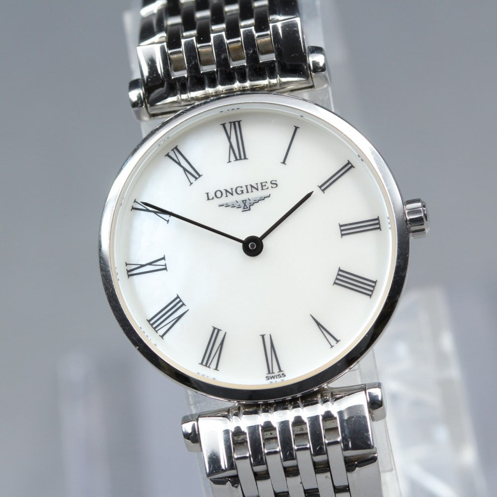 Near MINT LONGINES Grand Classic L4.209.4 White Quartz 23.7mm Ladies Watch