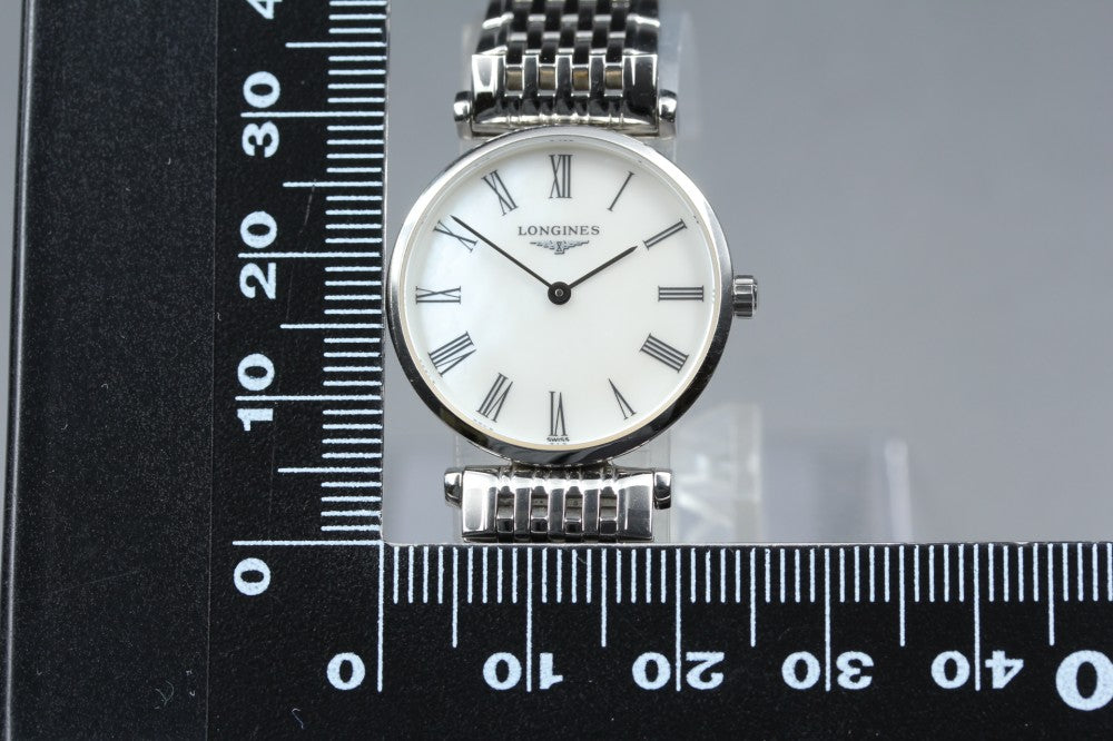 Near MINT LONGINES Grand Classic L4.209.4 White Quartz 23.7mm Ladies Watch