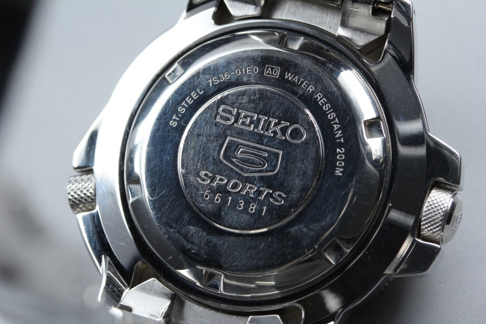 SEIKO 5 Sports 7S36-01E0 Black Auto 40mm Men's Watch