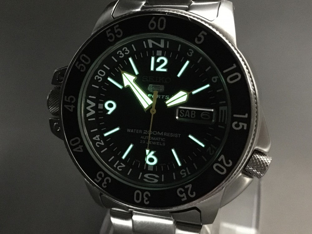 SEIKO 5 Sports 7S36-01E0 Black Auto 40mm Men's Watch