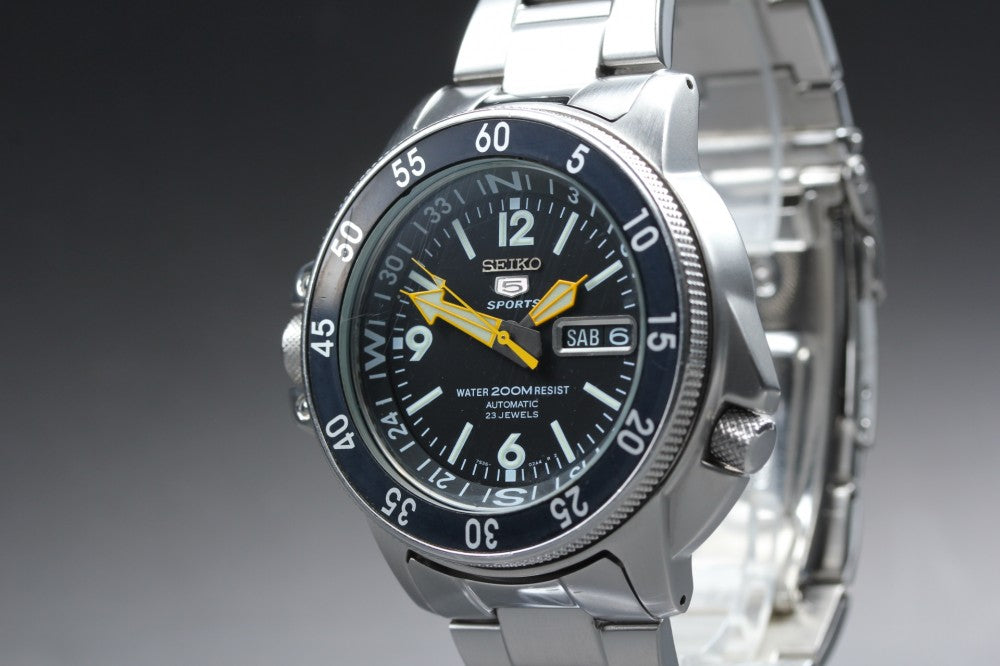 SEIKO 5 Sports 7S36-01E0 Black Auto 40mm Men's Watch