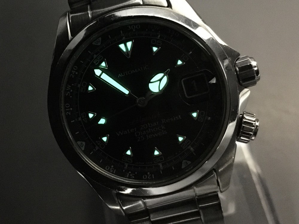 SEIKO Red Alpinist SCVF005/4S15-6000 Black Auto 34.8mm Men's Watch 1997