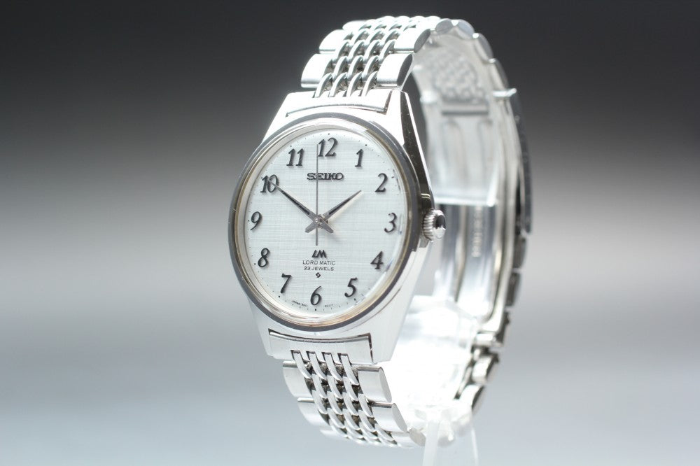 SEIKO Lord Matic 5601-9000 Silver Auto 35.5mm Men's Watch 1973