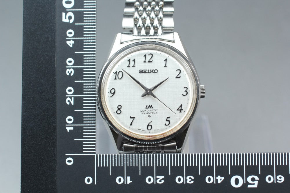 SEIKO Lord Matic 5601-9000 Silver Auto 35.5mm Men's Watch 1973