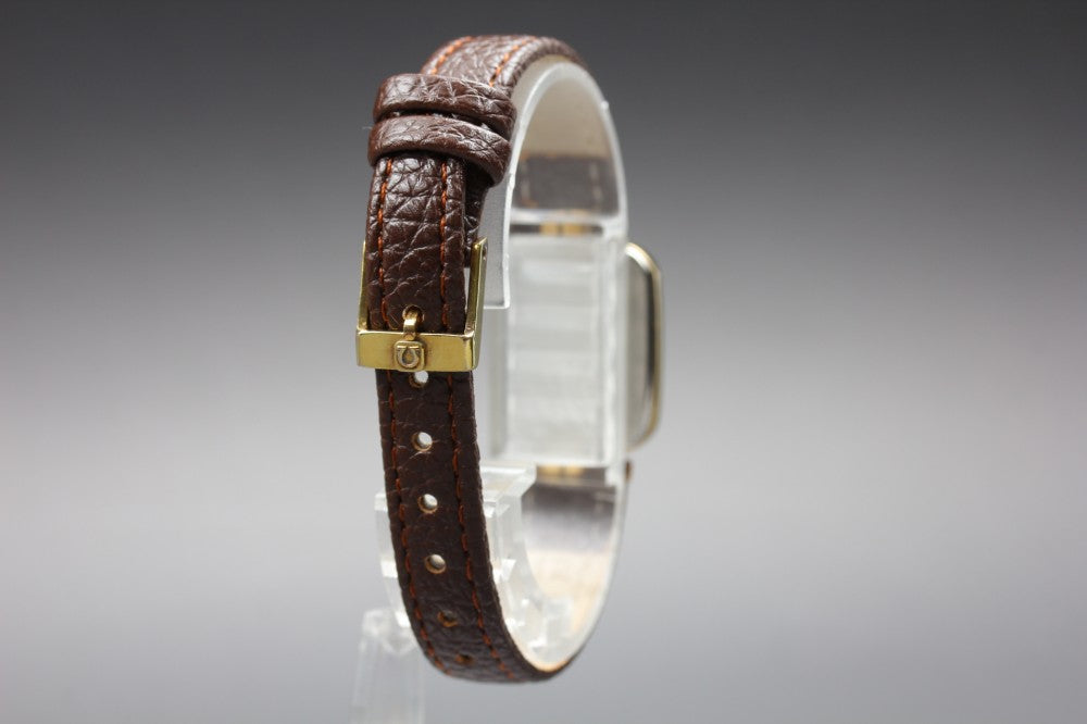Near MINT OMEGA De Ville Cal.1387 Gold Quartz 19.6mm Ladies Watch