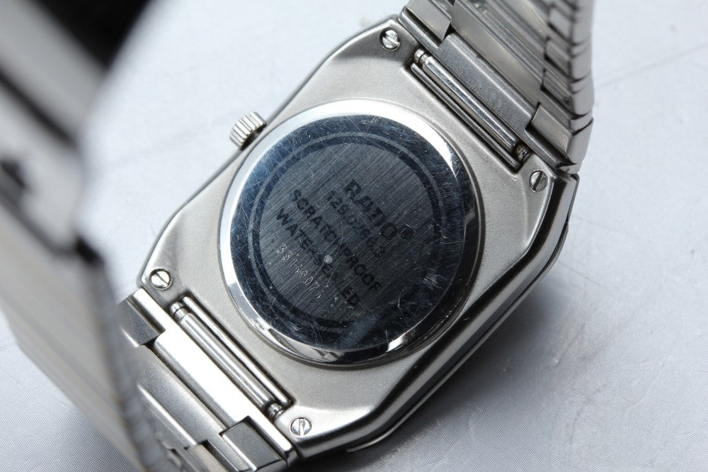 Near MINT RADO Diastar 129.0266.3 Black Quartz 28.2mm Men's Watch