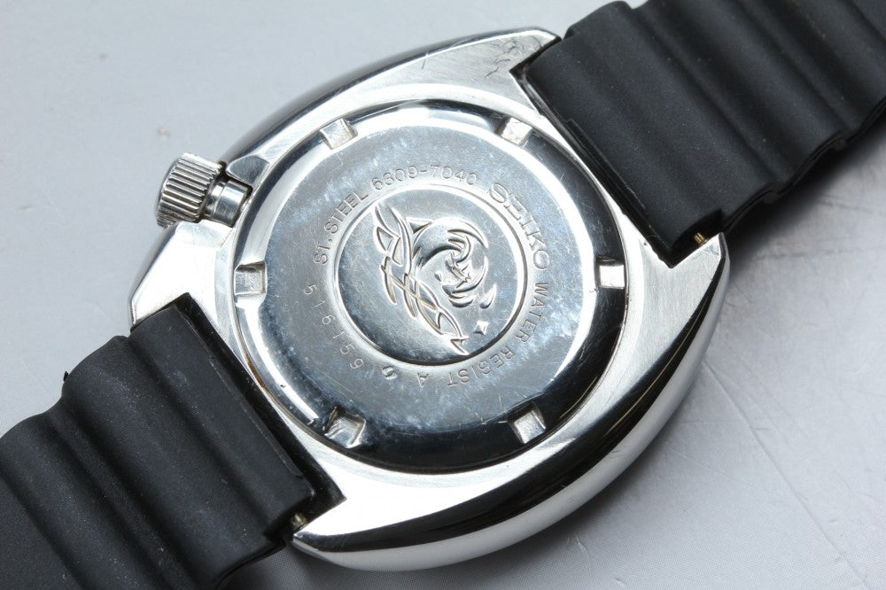 SEIKO Turtle Diver 6309-7040 Black Auto 43.6mm Men's Watch 1975