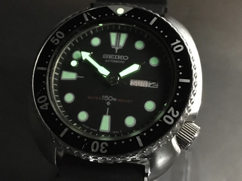 SEIKO Turtle Diver 6309-7040 Black Auto 43.6mm Men's Watch 1975