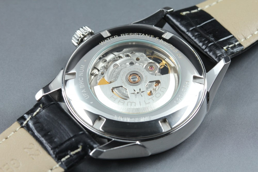 Near MINT HAMILTON Jazzmaster H327050 Black Auto 41.2mm Men's Watch