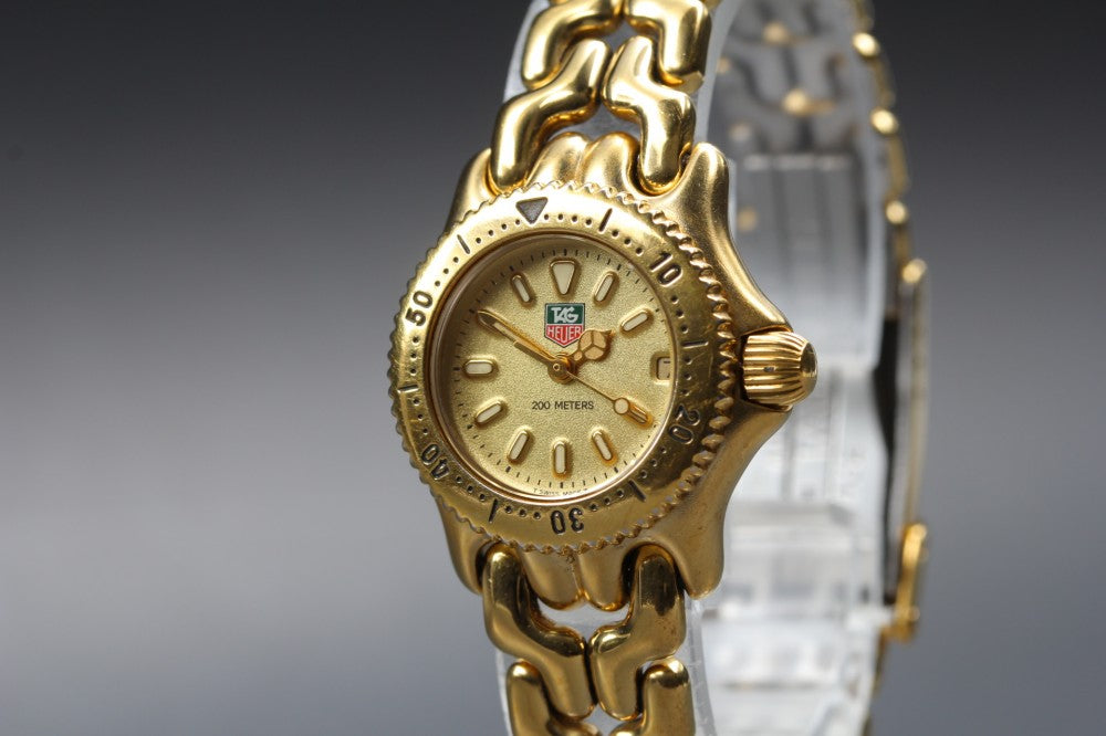 Near MINT TAG Heuer S/el S94.408C Gold Quartz 22.6mm Ladies Watch