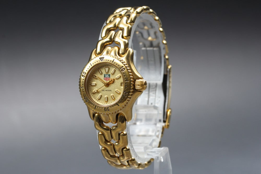 Near MINT TAG Heuer S/el S94.408C Gold Quartz 22.6mm Ladies Watch