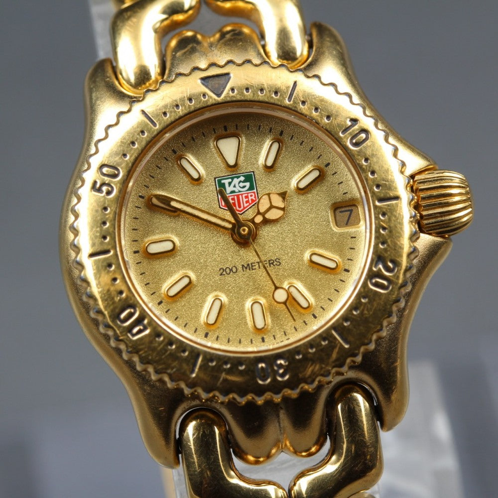 Near MINT TAG Heuer S/el S94.408C Gold Quartz 22.6mm Ladies Watch