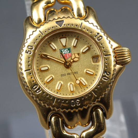 Near MINT TAG Heuer S/el S94.408C Gold Quartz 22.6mm Ladies Watch