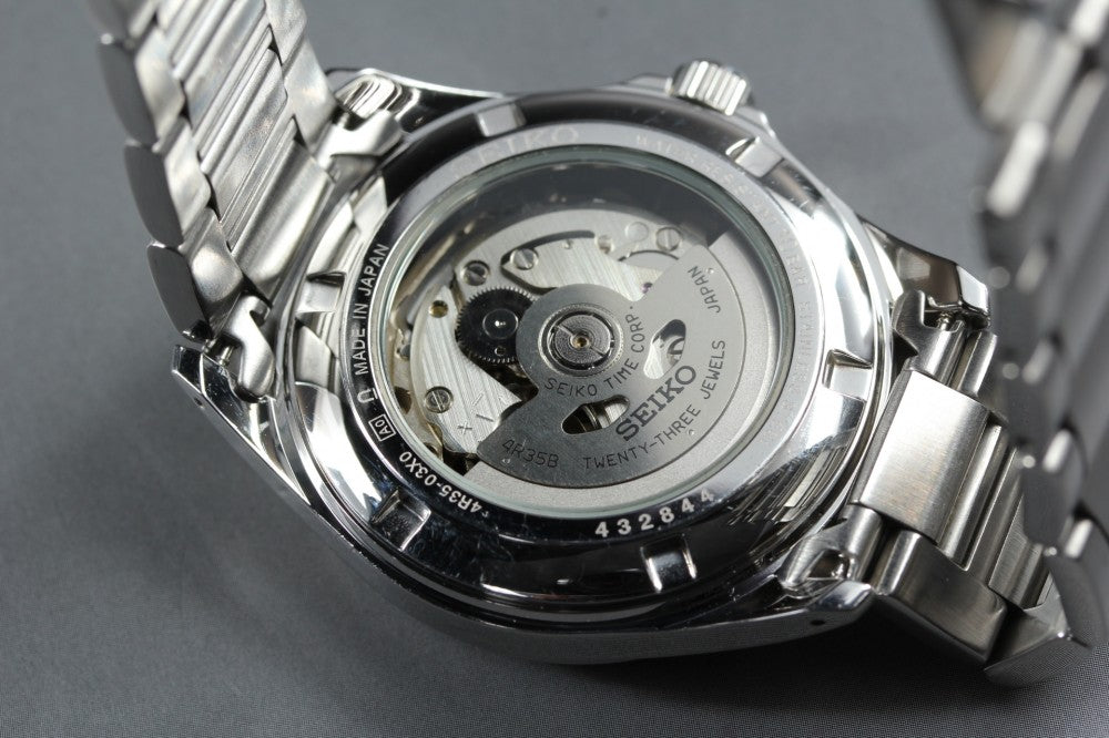 Near MINT SEIKO Mechanical SZSB013/4R35-03X0 Black Auto 37.8mm Men's Watch