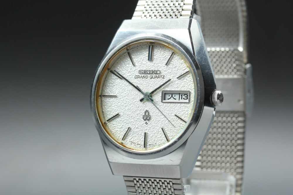 SEIKO Grand Quartz 4843-8050 Silver Quartz 34mm Men's Watch 1976