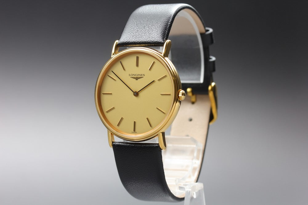 Near MINT LONGINES Grand Classic L4.637.2 Gold Quartz 32.6mm Men's Watch