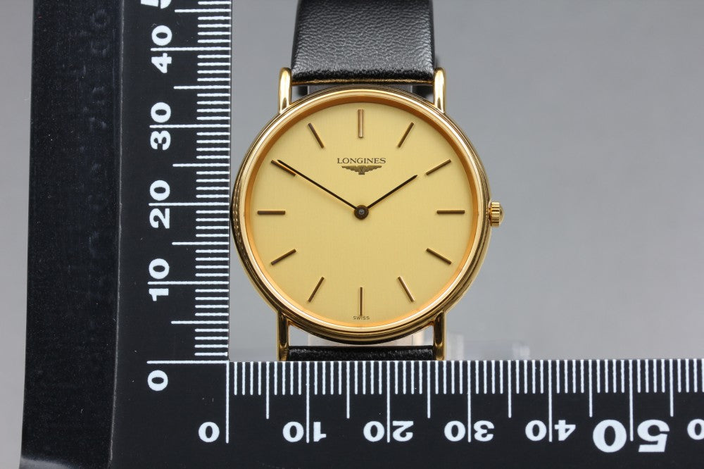 Near MINT LONGINES Grand Classic L4.637.2 Gold Quartz 32.6mm Men's Watch
