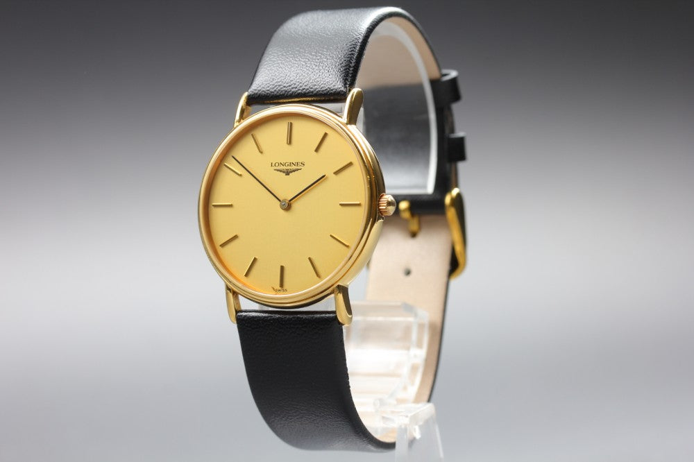 Near MINT LONGINES Grand Classic L4.637.2 Gold Quartz 32.7mm Men's Watch