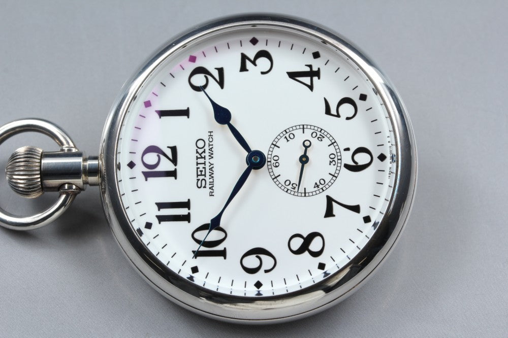 Near MINT SEIKO Historical Collection 8L34-0010 White Manual 50mm Men's Pocket Watch 2000
