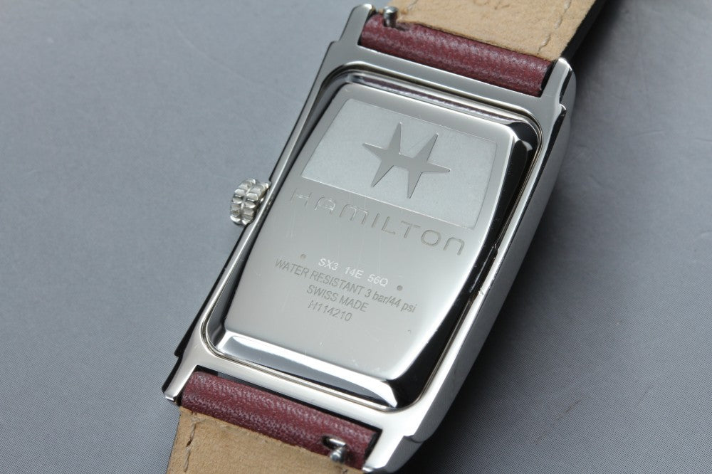 Near MINT HAMILTON American Classic Ardmore H114210 Silver Quartz 23.3mm Ladies Watch