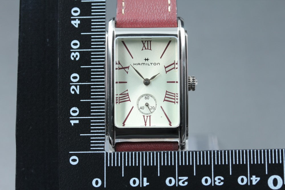 Near MINT HAMILTON American Classic Ardmore H114210 Silver Quartz 23.3mm Ladies Watch