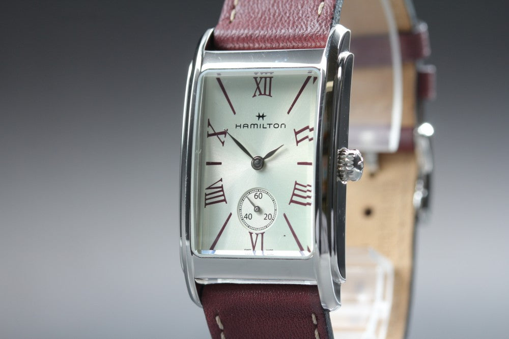 Near MINT HAMILTON American Classic Ardmore H114210 Silver Quartz 23.3mm Ladies Watch