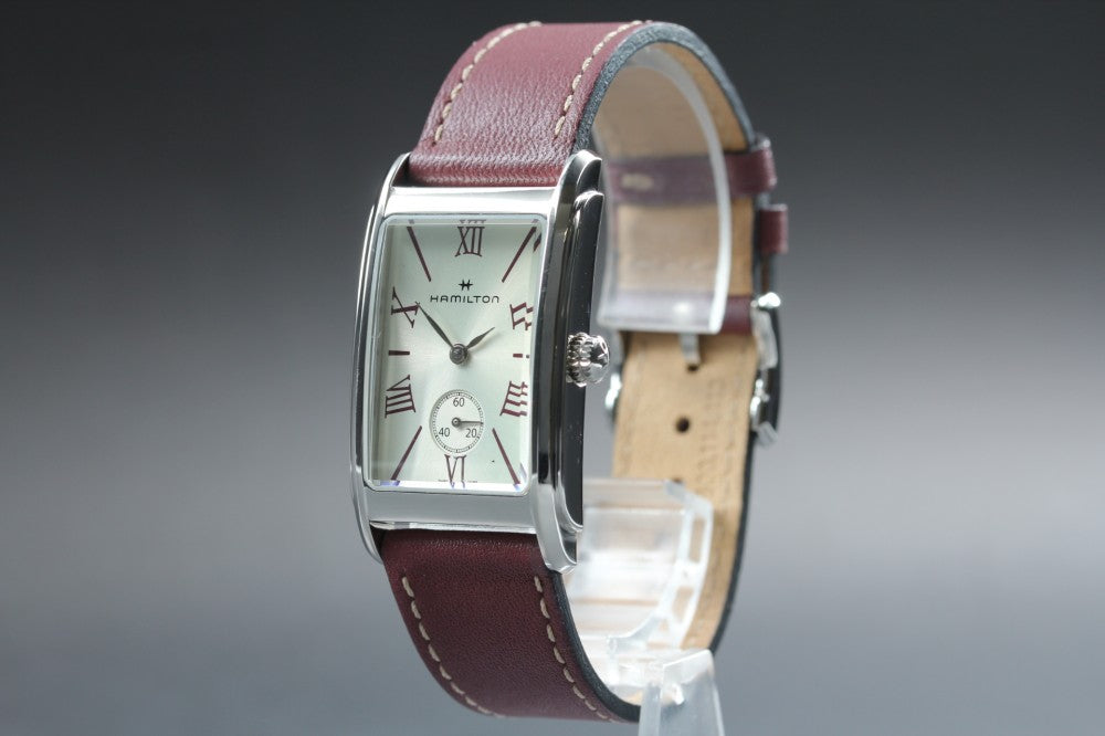 Near MINT HAMILTON American Classic Ardmore H114210 Silver Quartz 23.3mm Ladies Watch