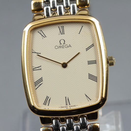 Near MINT OMEGA De Ville 395.0876 Cal.1378 Beige Quartz 26.2mm Men's Watch