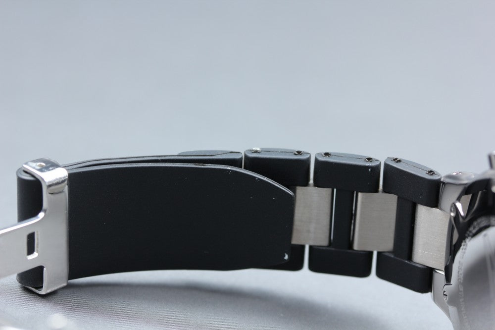 Near MINT Cartier Must 21 Chronoscaph 2424 Black Quartz 36.7mm Men's Watch
