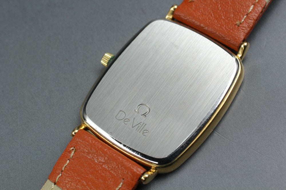 Near MINT OMEGA De Ville 195.0076.2 Cal.1378 Gold Quartz 25.9mm Men's Watch