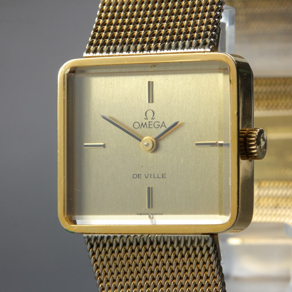 Near MINT OMEGA De Ville 511.444 Cal.625 Gold Manual 25mm Ladies Watch 1973