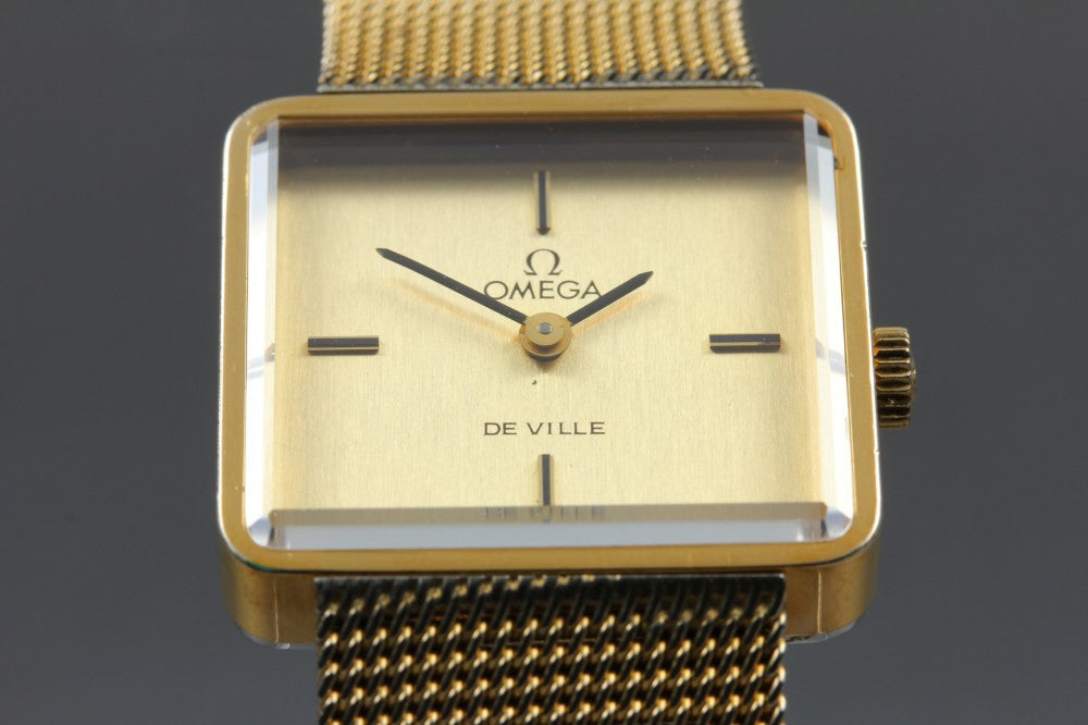 Near MINT OMEGA De Ville 511.444 Cal.625 Gold Manual 25mm Ladies Watch 1973